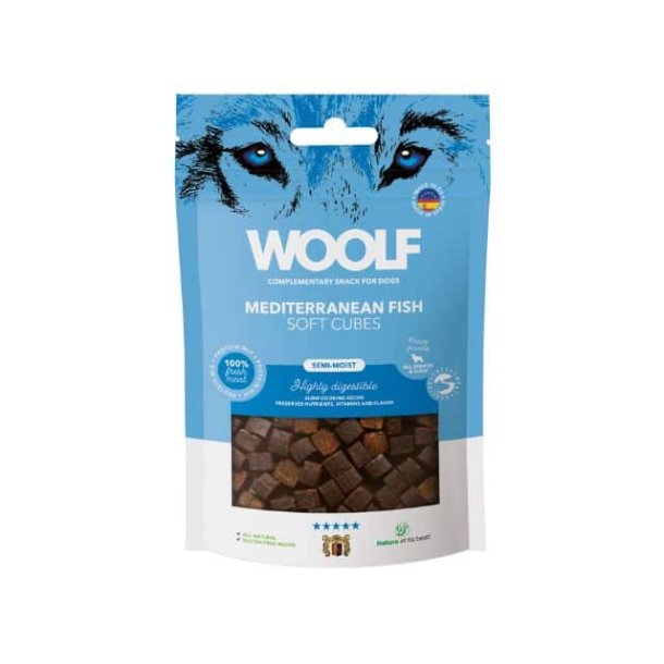 WOLF SOFT CUBES MED FERSK MIDDELHAVSFISK - 100 GRAM