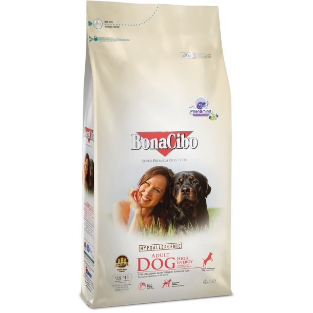 BONACIBO AKTIV HUNDEFODER - KYLLING OG RIS MED ANSJOSER