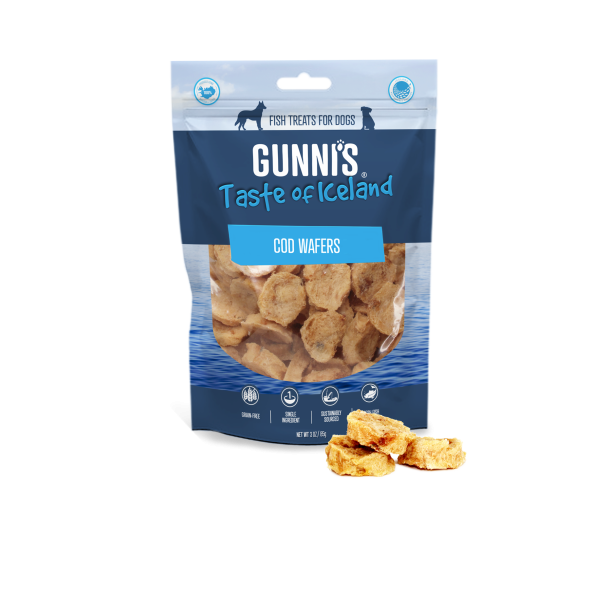GUNNIS PET WAFERS - GODBIDDER AF TORSK FRA ISLAND