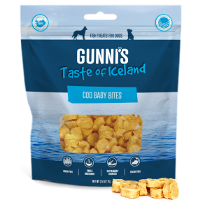 GUNNIS PET - SM GODBIDDER MED TORSK FRA ISLAND