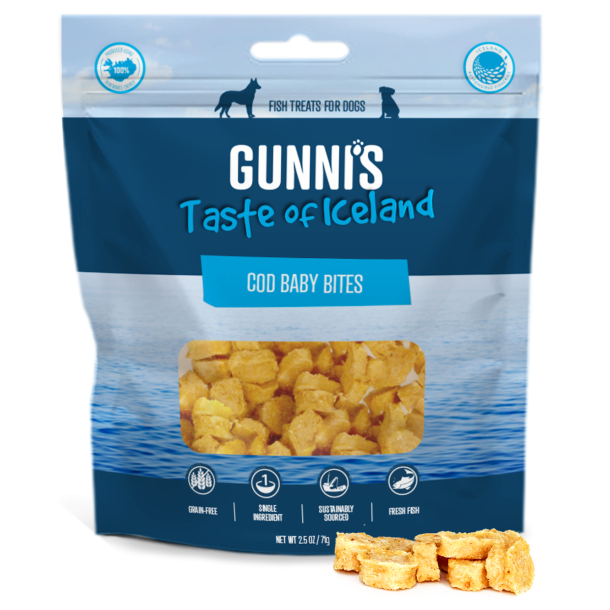 GUNNIS PET - SM GODBIDDER MED TORSK FRA ISLAND