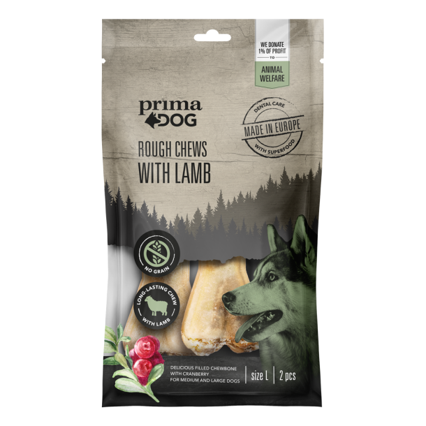PRIMADOG ROUGH CHEWS MED LAM